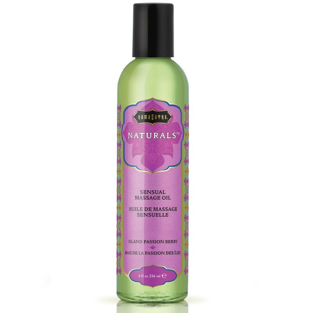 KAMASUTRA - HUILE DE MASSAGE NATURELLE BAIE DE LA PASSION 236 ML - Concombre Boutique