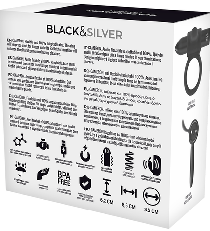 BLACK&SILVER - COCKRING À TÉLÉCOMMANDE CAMERON WATCHME by BLACK&SILVER