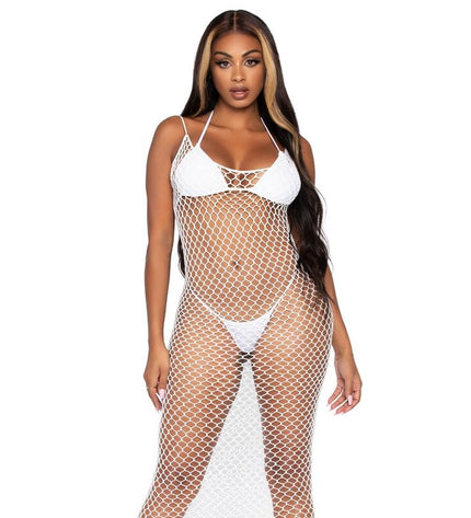 LEG AVENUE - ROBE MAXI EN FILET TORSADÉ TAILLE UNIQUE by LEG AVENUE ACCESSORIES