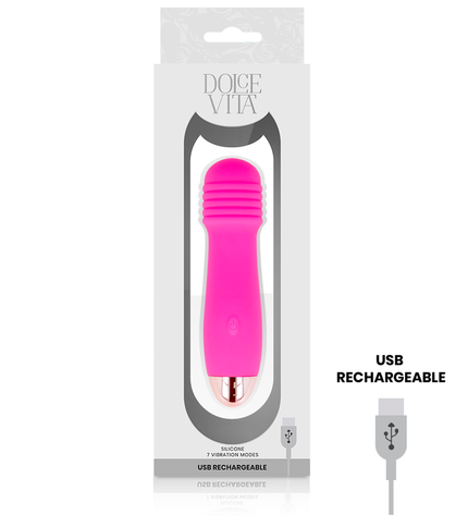 DOLCE VITA - VIBRATEUR RECHARGEABLE TROIS ROSE 7 VITESSES by DOLCE VITA