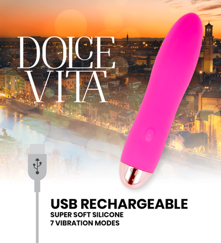 DOLCE VITA - VIBRATEUR RECHARGEABLE QUATRE ROSE 7 VITESSES by DOLCE VITA