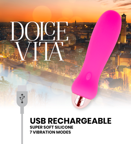 DOLCE VITA - VIBRATEUR RECHARGEABLE CINQ ROSE 7 VITESSES by DOLCE VITA