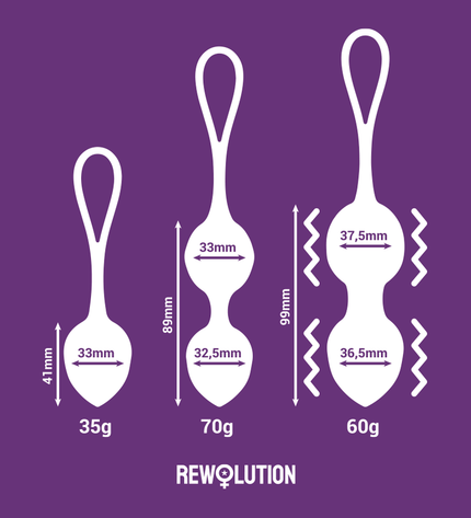 REWOLUTION - REWOBEADS BALLES VIBRANTES TÉLÉCOMMANDE AVEC TECHNOLOGIE WATCHME by REWOLUTION