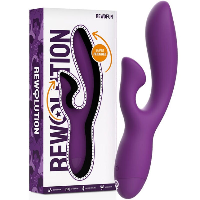 REWOLUTION - REWOFUN VIBRATEUR FLEXIBLE AVEC LAPIN by REWOLUTION