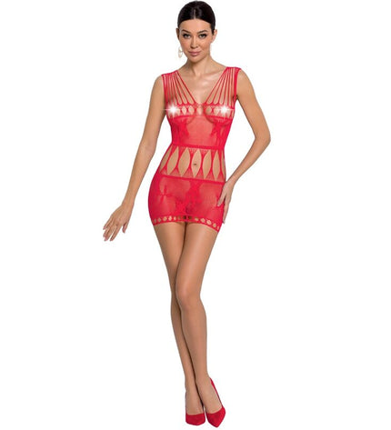 PASSION - FEMME BS090 BODYSTOCKING ROUGE TAILLE UNIQUE by PASSION WOMAN
