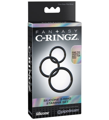 FANTASY C-RINGZ - SILICONE 3 ANNEAUX STAMINA SET - Concombre Boutique