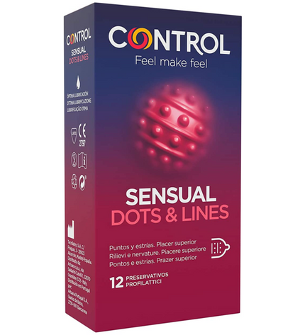 CONTROL - POINTS & LIGNES SENSUELLES POINTS ET VERGETURES 12 UNITÉS by CONTROL CONDOMS