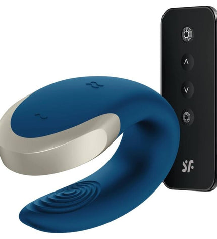 SATISFYER - VIBRATEUR DOUBLE LOVE LUXURY PARTNER BLEU by SATISFYER PARTNER