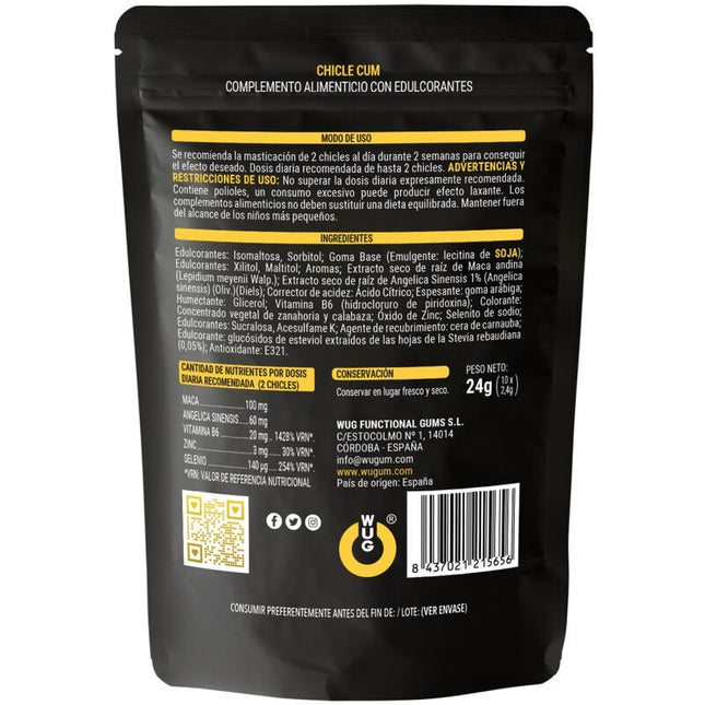 WUG SEX SENSE - CUM AUGMENTATION DE L''ÉJACULATION GOMME ET SPERME SAVEUR BANANE 10 UNITÉS by WUG SEX SENSE