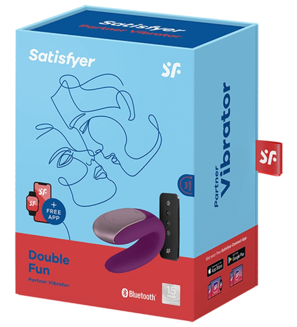 SATISFYER - VIBRATEUR PARTENAIRE DOUBLE FUN VIOLET by SATISFYER CONNECT