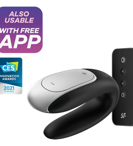 SATISFYER - VIBRATEUR PARTENAIRE DOUBLE FUN NOIR by SATISFYER CONNECT