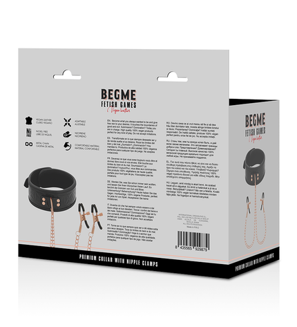 BEGME - BLACK EDITION COLLIER BEGME BLACK EDITION AVEC PINCES À MÉTONS by BEGME BLACK EDITION