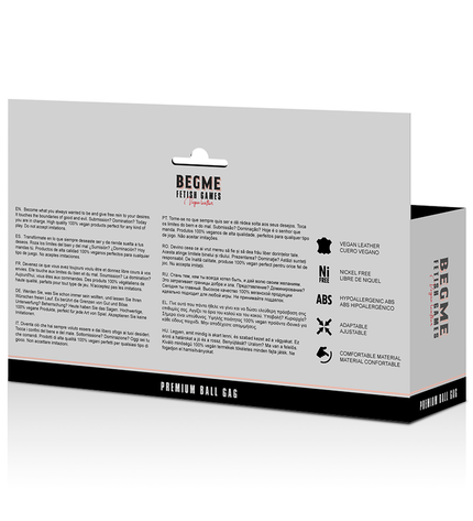 BEGME - BLACK EDITION BALL GAG CUIR VEGAN by BEGME BLACK EDITION