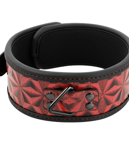 BEGME - COLLIER EN CUIR VÉGAN PREMIUM ÉDITION ROUGE AVEC DOUBLURE EN NÉOPRÈNE by BEGME RED EDITION