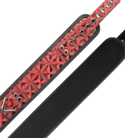 BEGME - COLLIER EN CUIR VÉGAN PREMIUM ÉDITION ROUGE AVEC DOUBLURE EN NÉOPRÈNE by BEGME RED EDITION