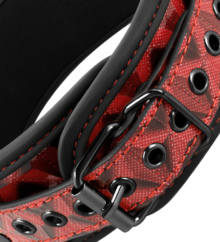 BEGME - COLLIER EN CUIR VÉGAN PREMIUM ÉDITION ROUGE AVEC DOUBLURE EN NÉOPRÈNE by BEGME RED EDITION