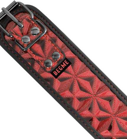 BEGME - COLLIER EN CUIR VÉGAN PREMIUM ÉDITION ROUGE AVEC DOUBLURE EN NÉOPRÈNE by BEGME RED EDITION