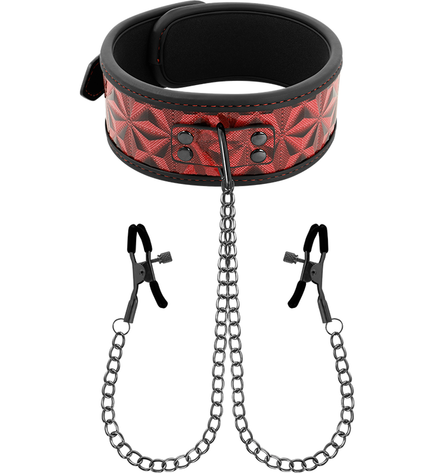 BEGME - COLLIER ÉDITION ROUGE AVEC PINCES TÉLÉMON AVEC DOUBLURE EN NÉOPRÈNE by BEGME RED EDITION