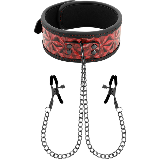 BEGME - COLLIER ÉDITION ROUGE AVEC PINCES TÉLÉMON AVEC DOUBLURE EN NÉOPRÈNE by BEGME RED EDITION