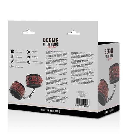 BEGME - MENOTTES PREMIUM ÉDITION ROUGE AVEC DOUBLURE EN NÉOPRÈNE by BEGME RED EDITION