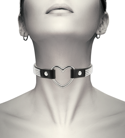 COQUETTE CHIC DESIRE - RAS DE COU EN CUIR VEGAN AVEC COEUR by COQUETTE ACCESSORIES