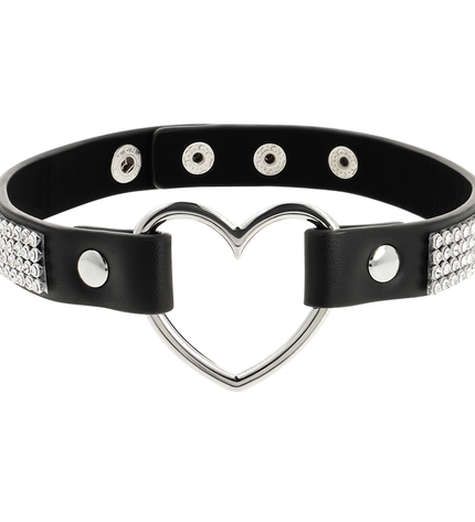 COQUETTE CHIC DESIRE - RAS DE COU EN CUIR VEGAN AVEC COEUR by COQUETTE ACCESSORIES