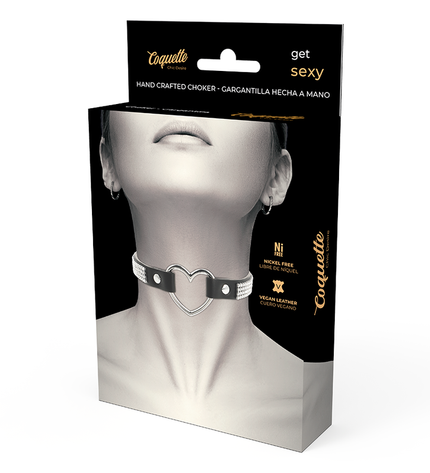 COQUETTE CHIC DESIRE - RAS DE COU EN CUIR VEGAN AVEC COEUR by COQUETTE ACCESSORIES