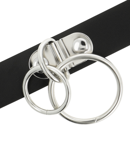 COQUETTE CHIC DESIRE - RAS DE COU DOUBLE ANNEAU EN CUIR VÉGAN by COQUETTE ACCESSORIES