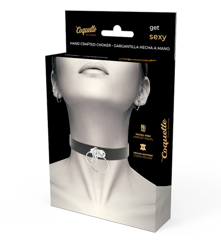 COQUETTE CHIC DESIRE - RAS DE COU DOUBLE ANNEAU EN CUIR VÉGAN by COQUETTE ACCESSORIES