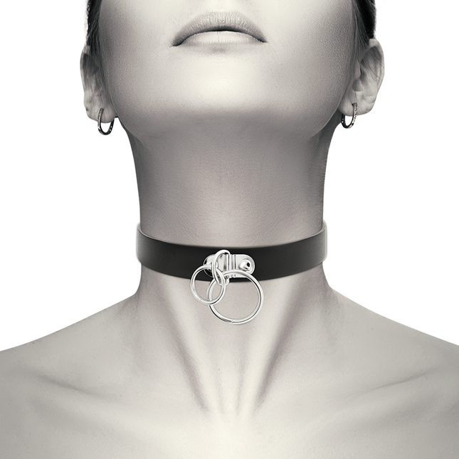 COQUETTE CHIC DESIRE - RAS DE COU DOUBLE ANNEAU EN CUIR VÉGAN by COQUETTE ACCESSORIES