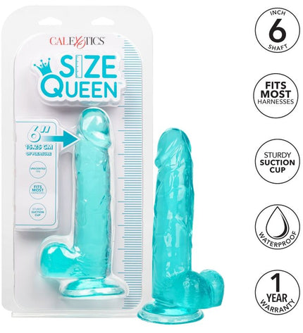CALEXOTICS - GODE TAILLE REINE BLEU 15.3 CM by CALEXOTICS