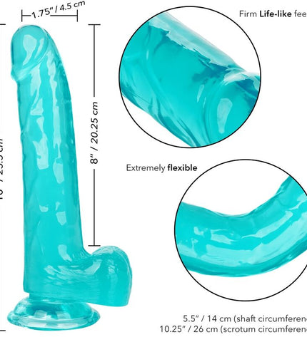 CALEXOTICS - GODE TAILLE REINE BLEU 20.3 CM by CALEXOTICS