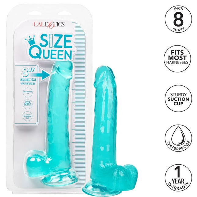 CALEXOTICS - GODE TAILLE REINE BLEU 20.3 CM by CALEXOTICS