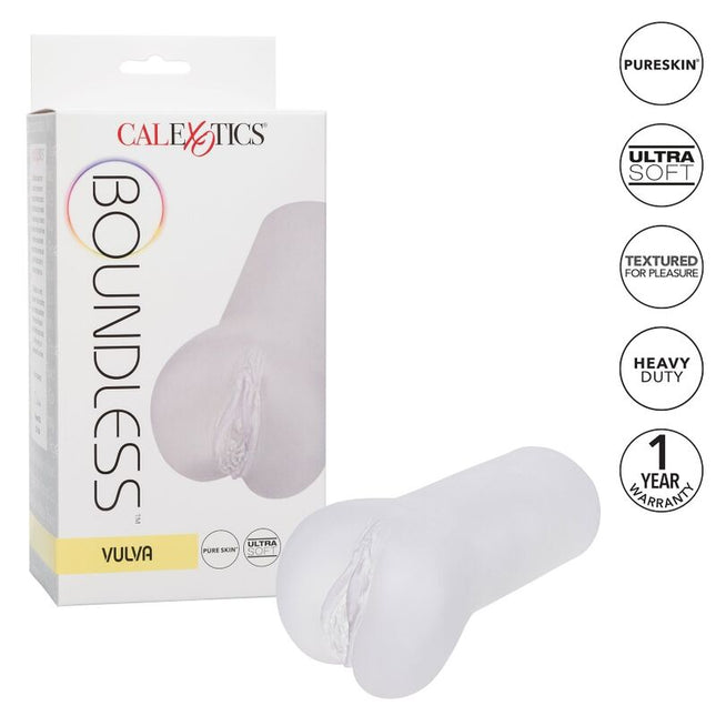 CALEXOTICS - BOUNDLESS VULVA STROKER - TRANSPARENT by CALEXOTICS