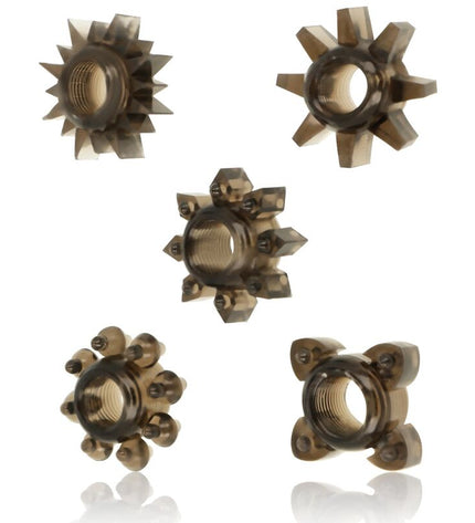 OHMAMA - LOT DE 5 ANNEAUX TESTICULES ET PÉNIS EN SILICONE by OHMAMA