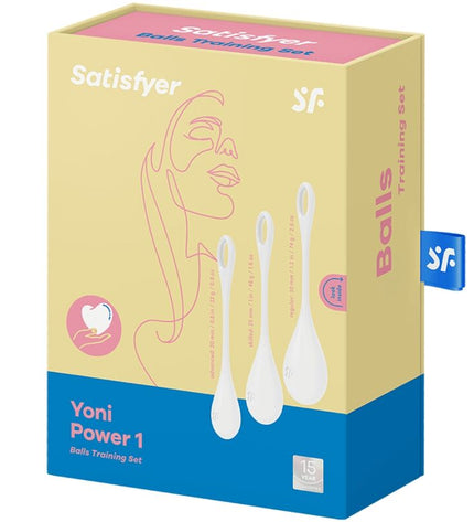 SATISFYER - ENSEMBLE ENTRAÎNEMENT YONI POWER 1 BLANC by SATISFYER BALLS