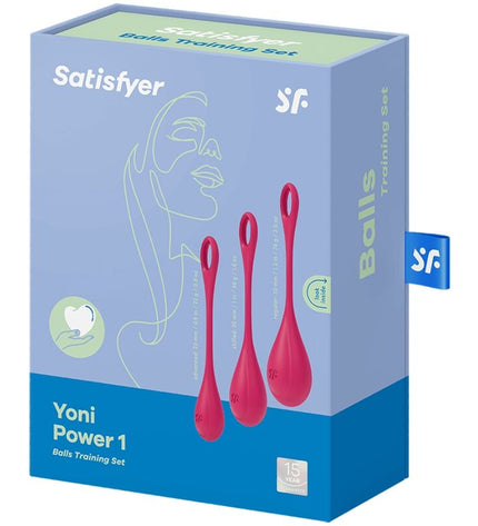 SATISFYER - ENSEMBLE ENTRAÎNEMENT YONI POWER 1 ROUGE by SATISFYER BALLS