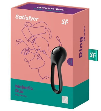 SATISFYER - VIBRATEUR ANNEAU MAJESTIC DUO NOIR by SATISFYER RING