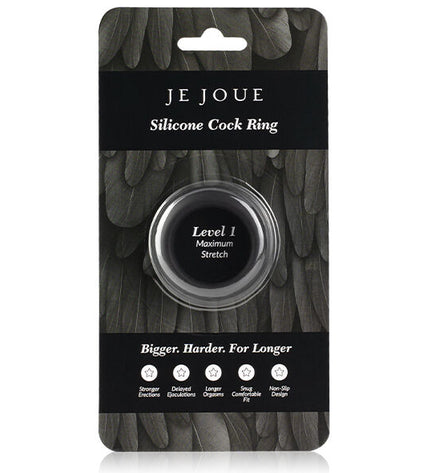 JE JOUE - ANNEAU PÉNIAL EN SILICONE EXTENSION MAXIMALE - NOIR by JE JOUE
