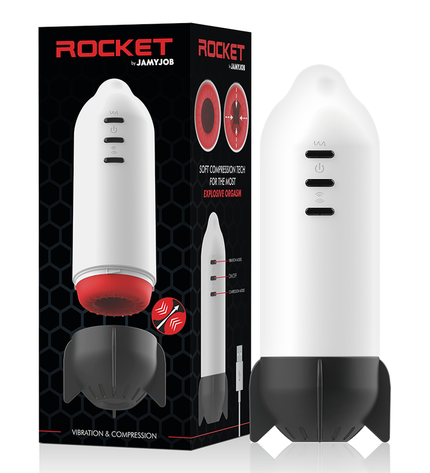 JAMYJOB - MASTURBATEUR ROCKET TECHNOLOGIE DE COMPRESSION DOUCE ET VIBRATION by JAMYJOB