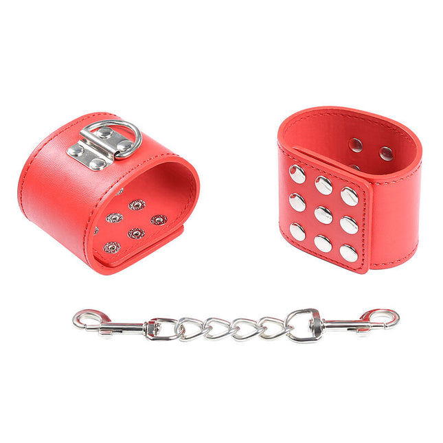 OHMAMA FETISH - MENOTTES ROUGES AVEC FERMETURE À PRESSION by OHMAMA FETISH