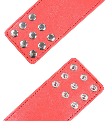 OHMAMA FETISH - MENOTTES ROUGES AVEC FERMETURE À PRESSION by OHMAMA FETISH