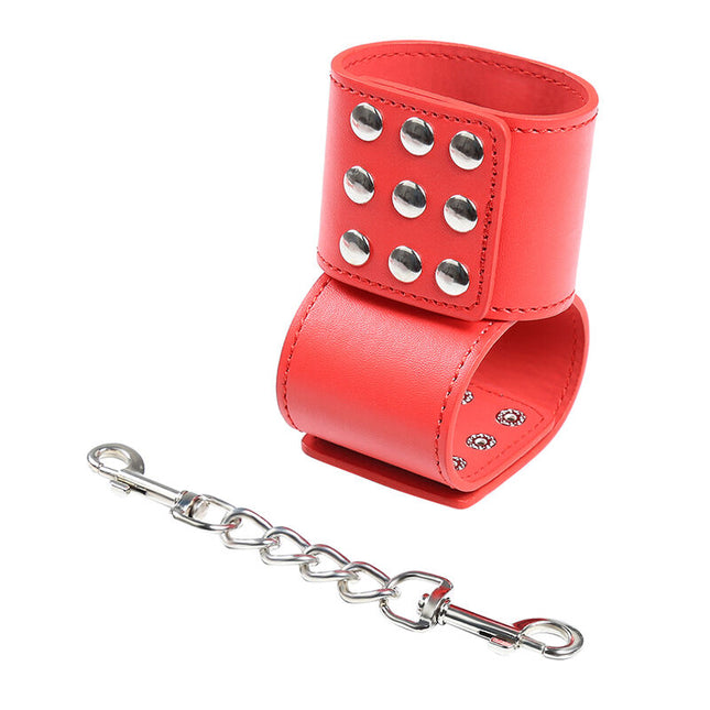 OHMAMA FETISH - MENOTTES ROUGES AVEC FERMETURE À PRESSION by OHMAMA FETISH