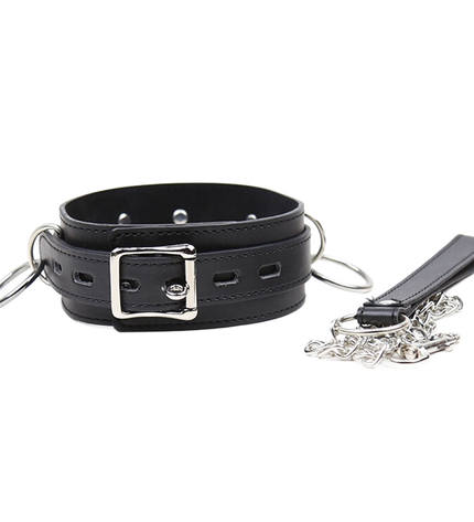 OHMAMA FETISH - COLLIER DE SOUMISSION AVEC 3 ANNEAUX by OHMAMA FETISH