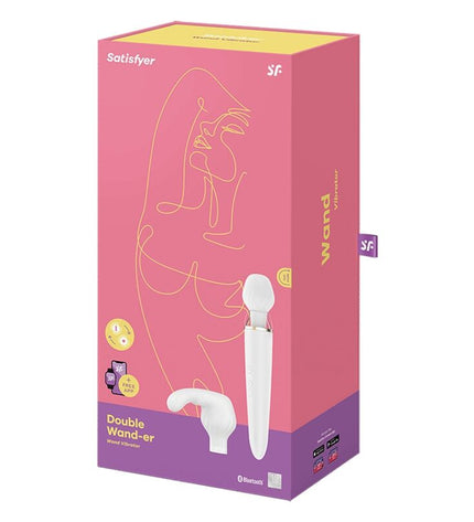 SATISFYER - APPLICATION DOUBLE WANDER BLANCHE by SATISFYER WAND