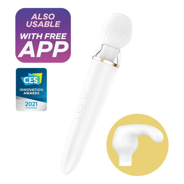 SATISFYER - APPLICATION DOUBLE WANDER BLANCHE by SATISFYER WAND
