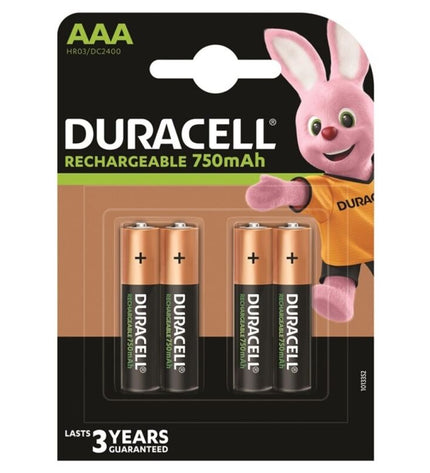 DURACELL - BATTERIE RECHARGEABLE HR03 AAA 750mAh 4 UNIT? by DURACELL