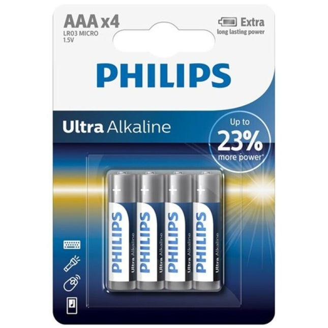 PHILIPS - PILE ULTRA ALCALINE AAA LR03 4 UNITÉ by PHILLIPS
