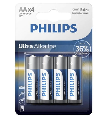 PHILIPS - PILE ULTRA ALCALINE AA LR6 4 UNITÉ by PHILLIPS