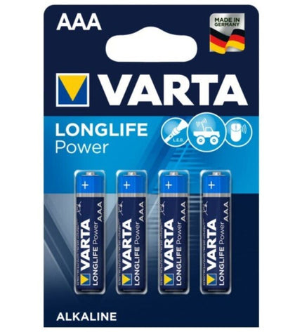 VARTA - PILE ALCALINE LONGLIFE POWER AAA LR03 4 UNITÉ by VARTA